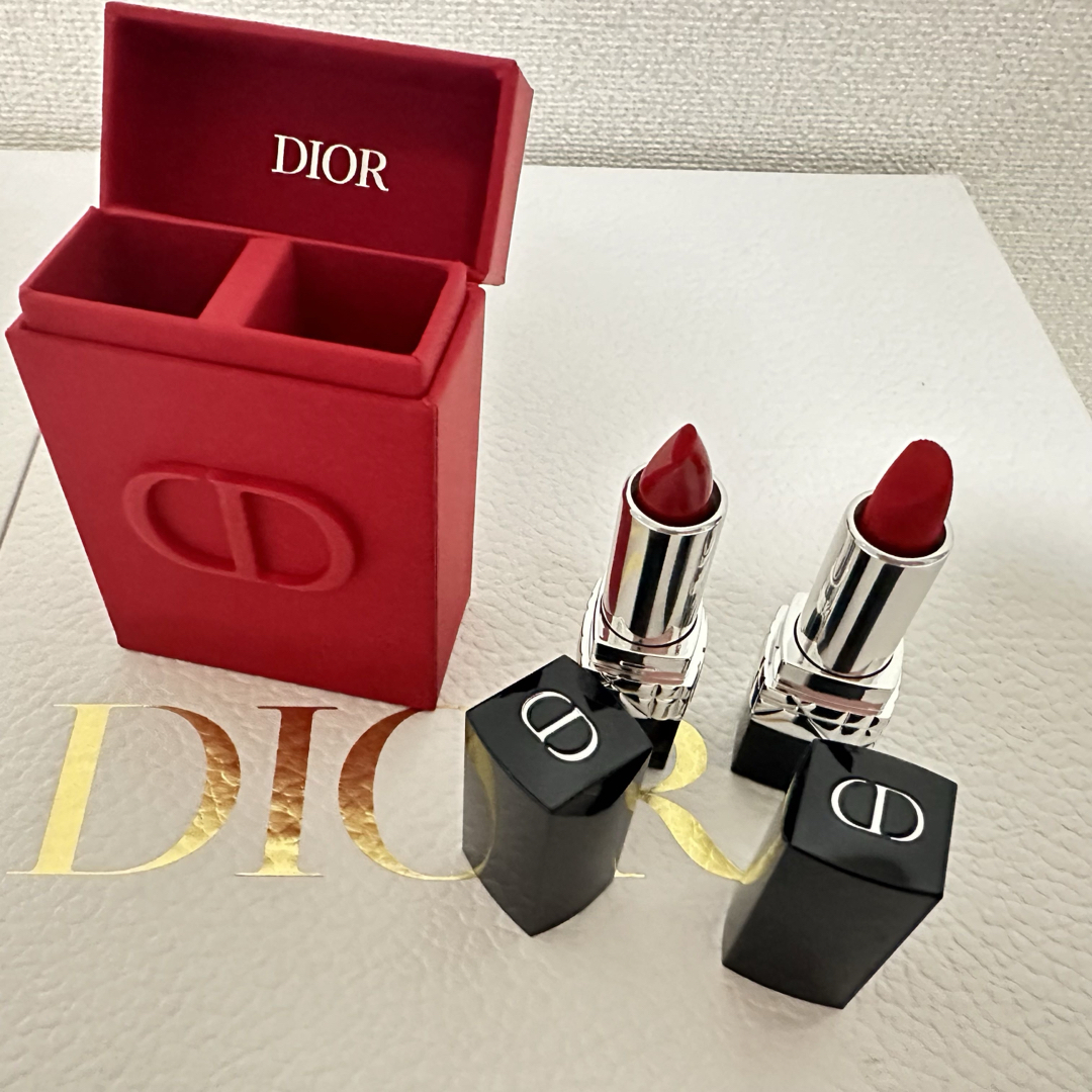Dior(ディオール)のディオール、Dior、非売品、ノベルティ、口紅、ルージュ、日焼け止め乳液 コスメ/美容のベースメイク/化粧品(口紅)の商品写真
