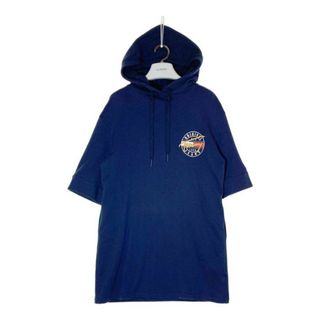 トミー(TOMMY)の★TOMMY JENES トミージーンズ パーカーワンピース  前後サークルプリント ネイビー sizeXS(ひざ丈ワンピース)