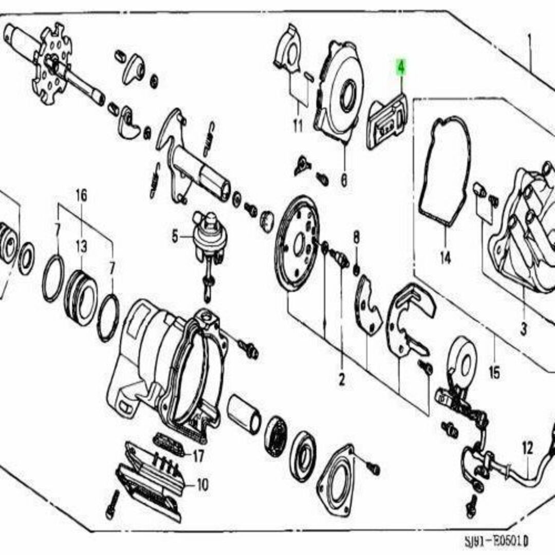 ホンダ(ホンダ)のホンダ アクティトラック ディストリビュータローター キャップ パッキンセット 自動車/バイクの自動車(車種別パーツ)の商品写真