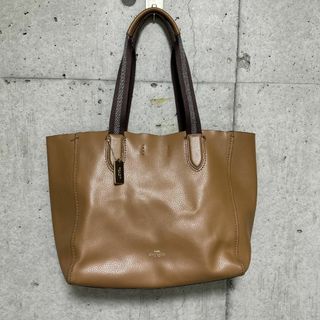 コーチ(COACH)の【美品】コーチ　ダービー　トートバック　ブラウン　キャメル　レザー　F58660(トートバッグ)