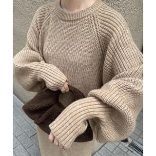 エミレ　volume sleeve rib knit op(ロングワンピース/マキシワンピース)