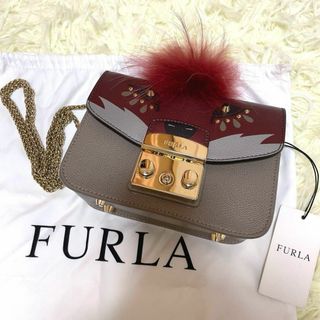 フルラ(Furla)の【新品未使用】フルラ メトロポリス チェーンショルダーバッグ アニマル ファー(ショルダーバッグ)