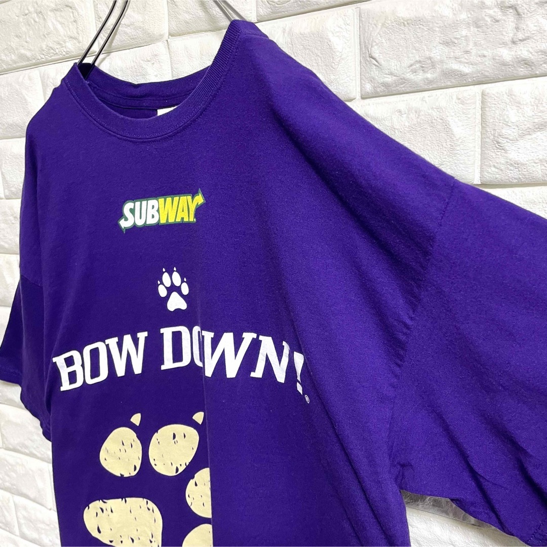 GILDAN(ギルタン)の美品　ギルダン　SUBWAY サブウェイプリント　Tシャツ　　メンズXLサイズ メンズのトップス(Tシャツ/カットソー(半袖/袖なし))の商品写真