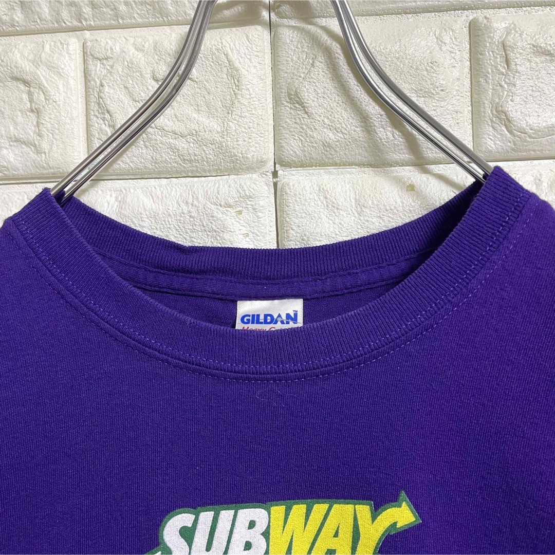 GILDAN(ギルタン)の美品　ギルダン　SUBWAY サブウェイプリント　Tシャツ　　メンズXLサイズ メンズのトップス(Tシャツ/カットソー(半袖/袖なし))の商品写真