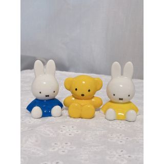 miffy - 美品‼️陶器　箸置き　ミッフィー　miffy 3個セット　青、黄色　くまちゃん🟡