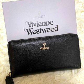 ヴィヴィアンウエストウッド(Vivienne Westwood)の【新品】ヴィヴィアンウエストウッド ディアマンテ オーブ ラウンドファスナー 黒(財布)