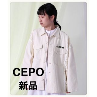 CEPO  セポ　リメイク レース ミリタリージャケット　シャツジャケット