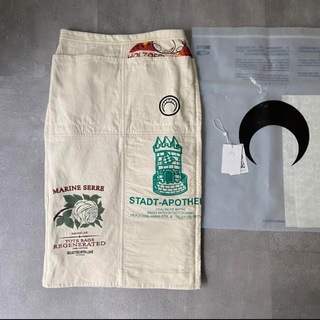 リステア(RESTIR)の【marine serre】REGENERATED TOTEBAG SKIRT(ひざ丈スカート)