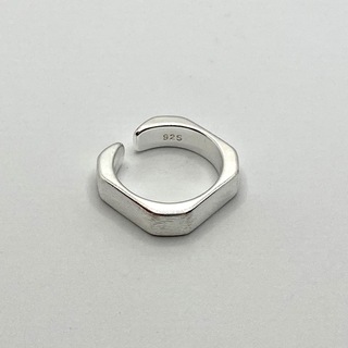 【匿名配送】 シンプル ナット シルバー リング 指輪 S925 (リング(指輪))