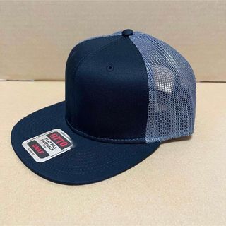 オットーキャップ(OTTO CAP)のOTTOメッシュキャップ☆ブラック黒/チャコール★コットンツイルフラットバイザー(キャップ)