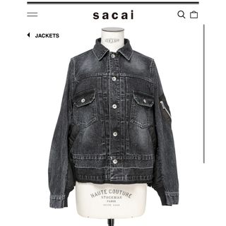 サカイ(sacai)のsacai サカイ デニム×ナイロン ドッキング ボンバージャケット(Gジャン/デニムジャケット)