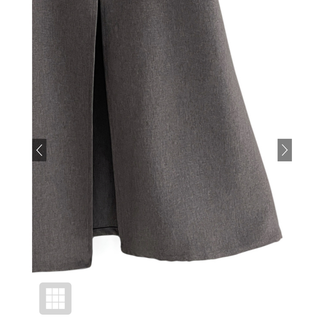 GRL(グレイル)のグレイル　スリットプリーツスカート　グレー　チャコール　ハイウエスト レディースのスカート(ロングスカート)の商品写真