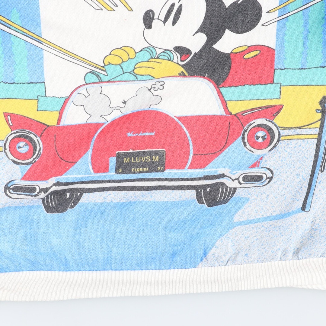 古着 ~90年代 MICKEY MOUSE ミッキーマウス 大判プリント キャラクタースウェットシャツ トレーナー メンズS ヴィンテージ /eaa422091 メンズのトップス(スウェット)の商品写真