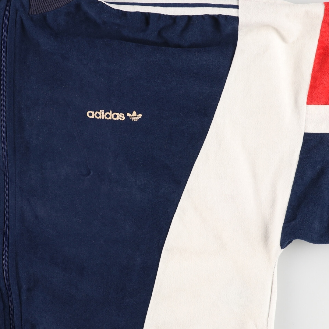 adidas(アディダス)の古着 70年代 アディダス adidas ベロアジャージ トラックジャケット フランス製 メンズL ヴィンテージ /evb004613 メンズのジャケット/アウター(その他)の商品写真