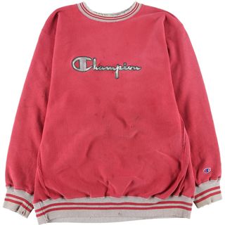 チャンピオン(Champion)の古着 90年代 チャンピオン Champion REVERSE WEAVE リバースウィーブ 刺繍タグ ロゴスウェットシャツ トレーナー USA製 メンズXL ヴィンテージ /eaa421710(スウェット)