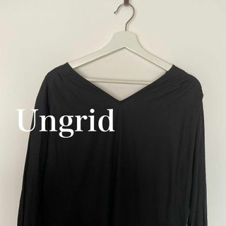 アングリッド(Ungrid)のUngrid  アングリッド　スリット入　バッククロス　ロング　ワンピース　黒(ロングワンピース/マキシワンピース)