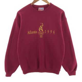 ヘインズ(Hanes)の古着 90年代 ヘインズ Hanes HEAVYWEIGHT アトランタオリンピック 1996 長袖 スウェットシャツ トレーナー USA製 メンズM ヴィンテージ /eaa390412(スウェット)