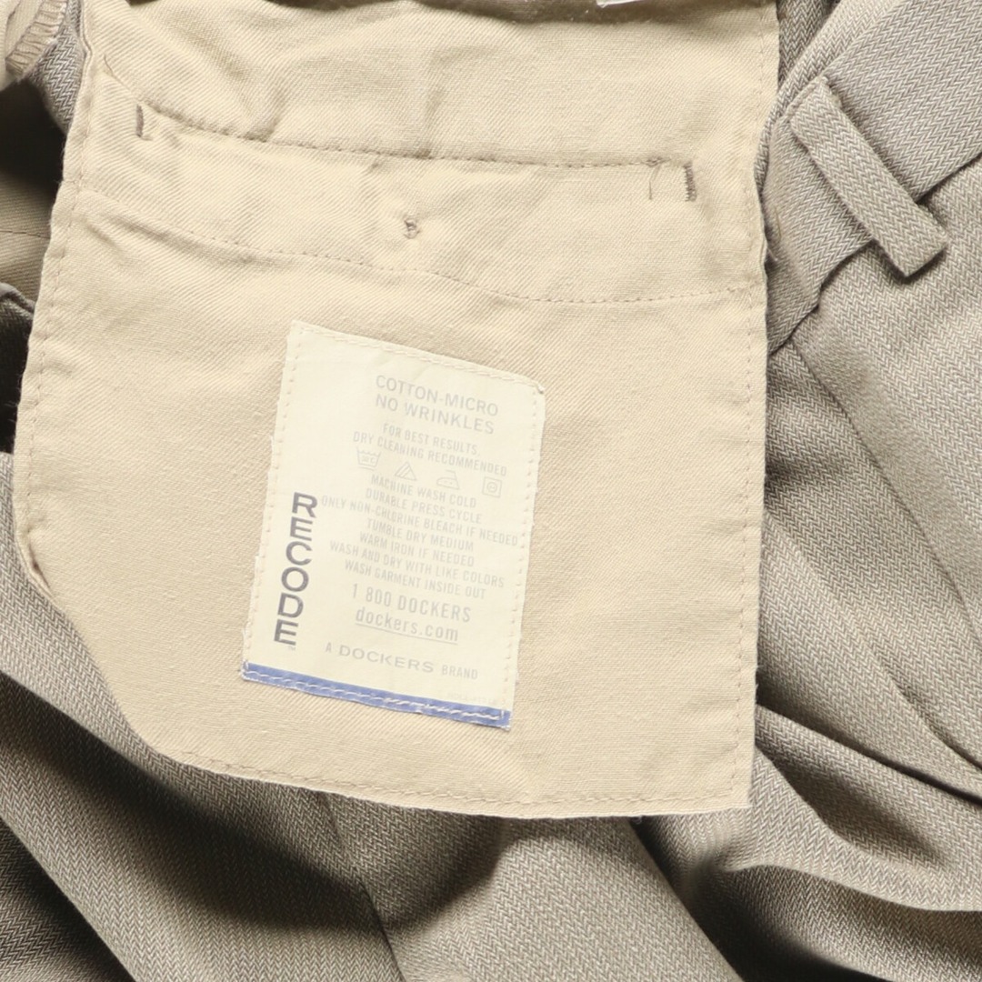 古着 DOCKERS RECODE ツータック ポリ×コットン スラックスパンツ メンズw34 /eaa416663 メンズのパンツ(スラックス)の商品写真