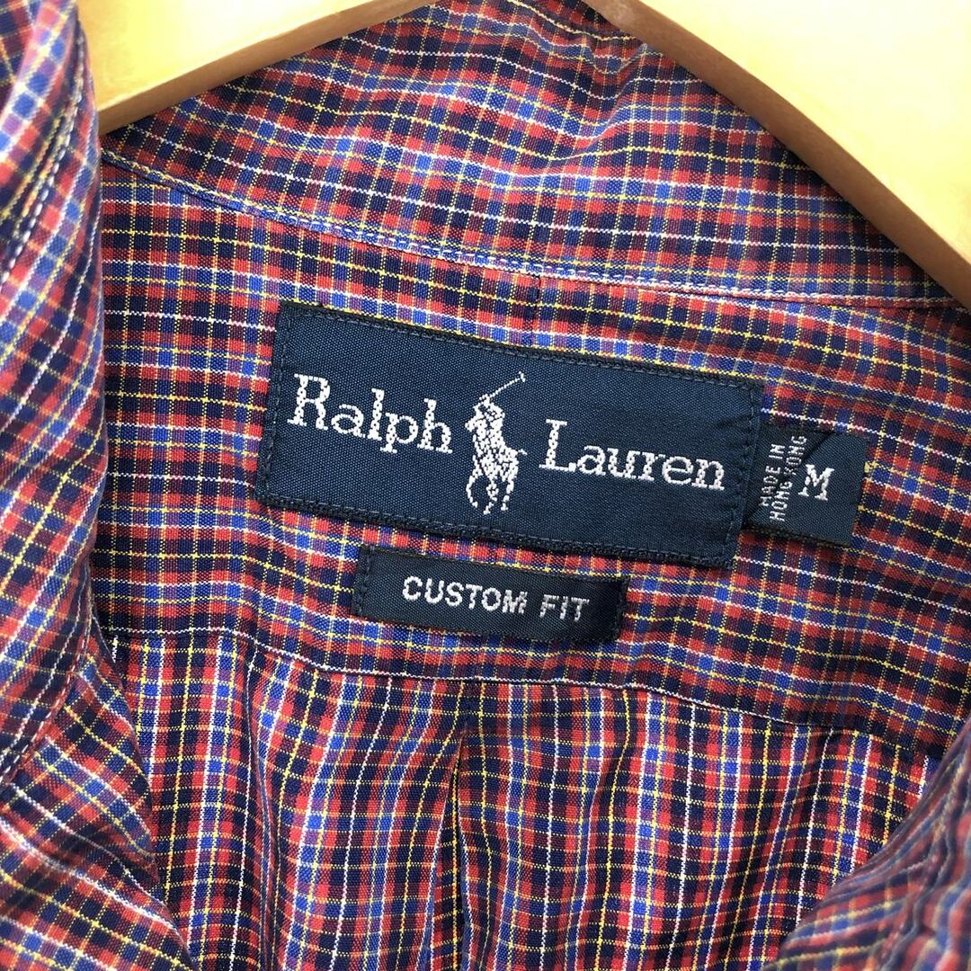 Ralph Lauren(ラルフローレン)の古着 ラルフローレン Ralph Lauren Ralph Lauren CUSTOM FIT 長袖 ボタンダウンチェックシャツ メンズM /eaa422457 メンズのトップス(シャツ)の商品写真