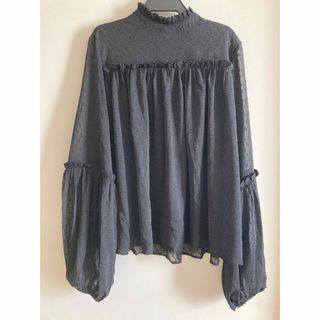 ザラ(ZARA)の美品 シフォン シアー ブラウス　ボリューム袖(シャツ/ブラウス(長袖/七分))