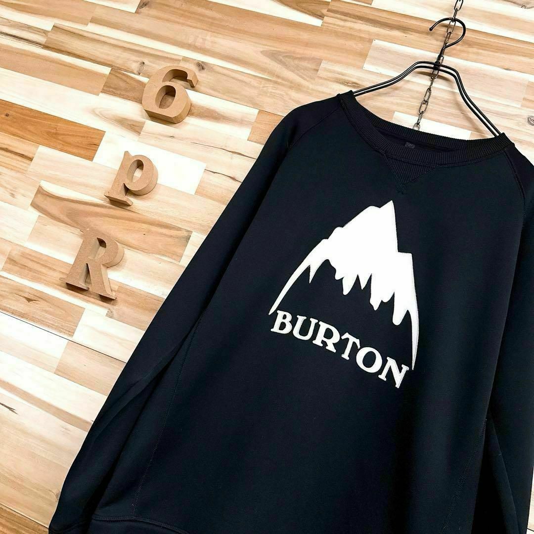 BURTON(バートン)の廃番【バートン】縫い付けロゴ ボンデッドクルー トレーナー スノボ S 黒 スポーツ/アウトドアのスノーボード(ウエア/装備)の商品写真