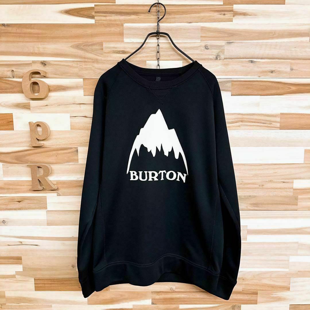 BURTON(バートン)の廃番【バートン】縫い付けロゴ ボンデッドクルー トレーナー スノボ S 黒 スポーツ/アウトドアのスノーボード(ウエア/装備)の商品写真