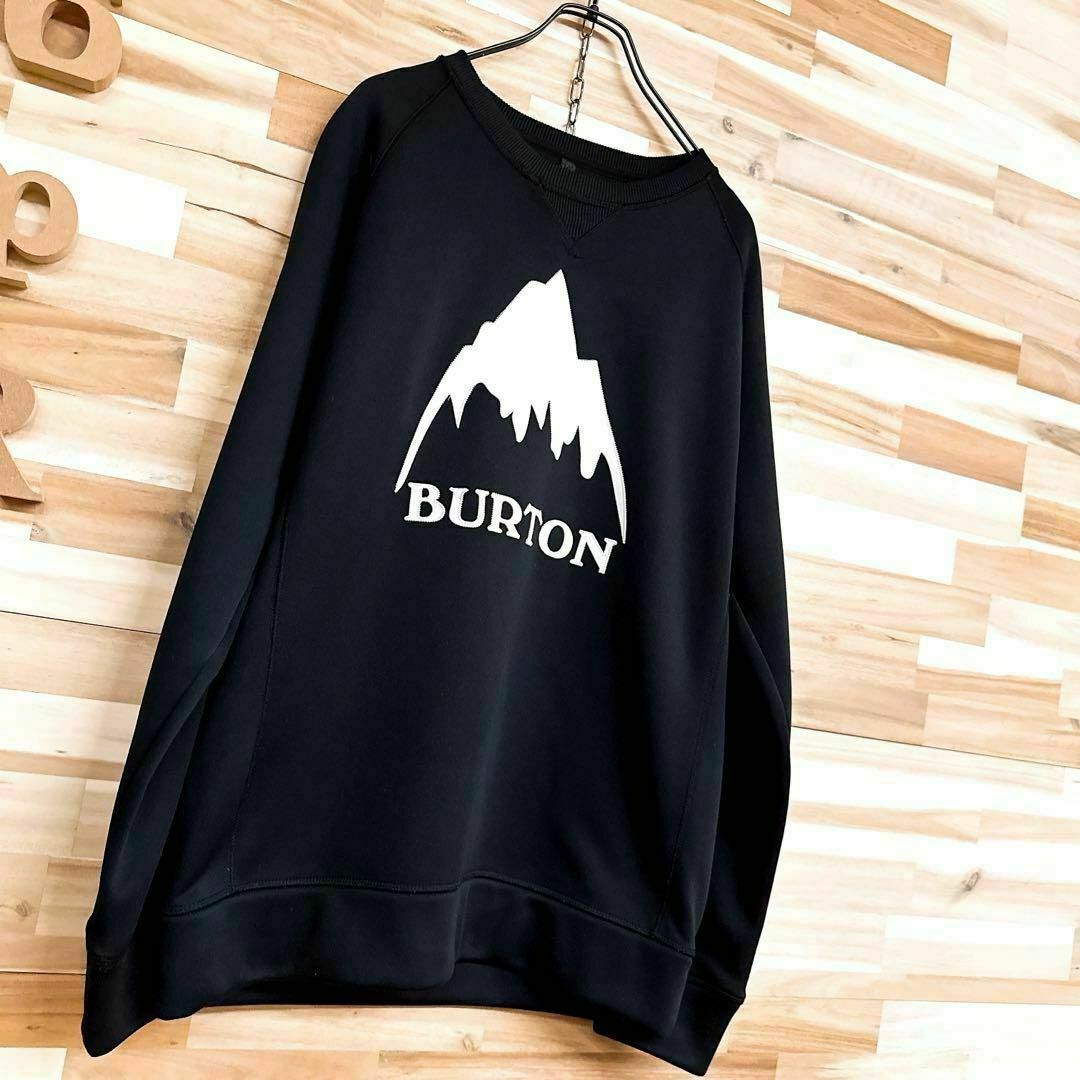 BURTON(バートン)の廃番【バートン】縫い付けロゴ ボンデッドクルー トレーナー スノボ S 黒 スポーツ/アウトドアのスノーボード(ウエア/装備)の商品写真