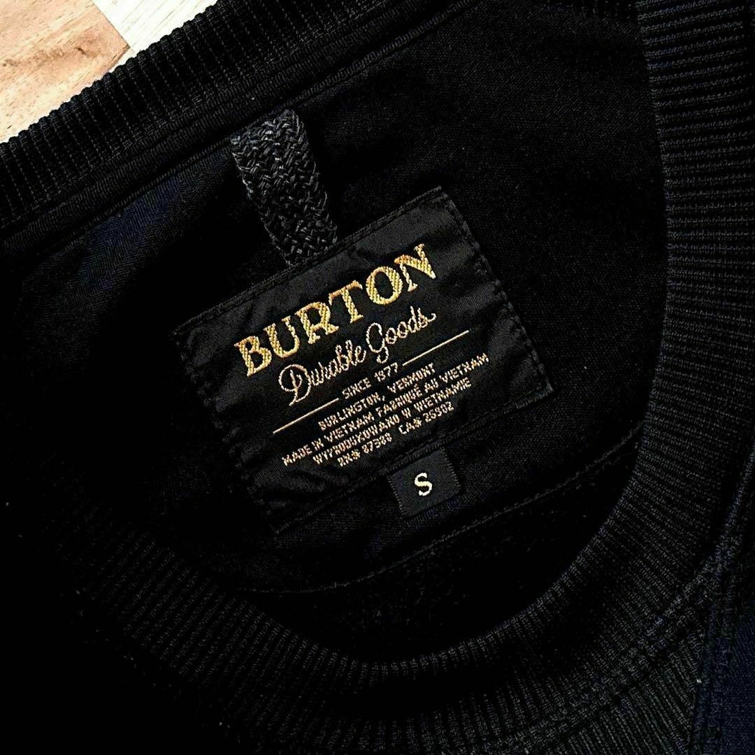 BURTON(バートン)の廃番【バートン】縫い付けロゴ ボンデッドクルー トレーナー スノボ S 黒 スポーツ/アウトドアのスノーボード(ウエア/装備)の商品写真