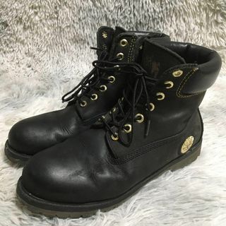 ティンバーランド(Timberland)のTimberland ティンバーランド ショートブーツ ゴールドロゴ ブラック(ブーツ)