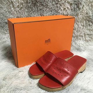 エルメス(Hermes)の美品 箱付き HERMES エルメス サンダル エブリン パンチング レディース(サンダル)