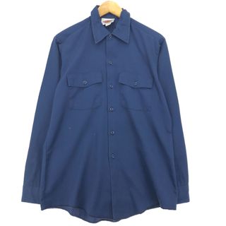 ディッキーズ(Dickies)の古着 90年代 ディッキーズ Dickies 長袖 ワークシャツ USA製 メンズM ヴィンテージ /eaa422682(シャツ)