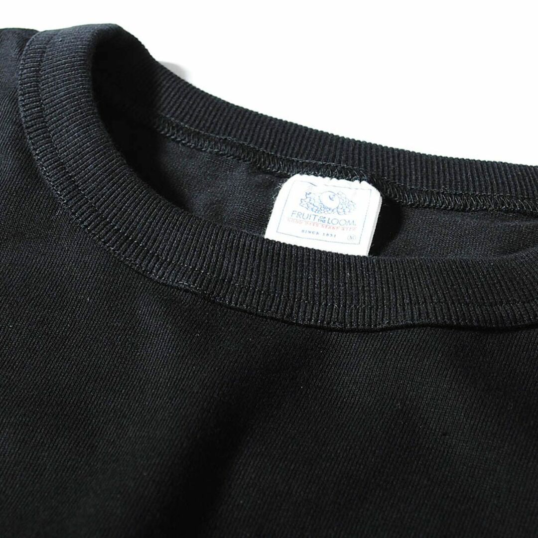 FRUIT OF THE LOOM(フルーツオブザルーム)のFruit Of The Loom 8.5oz厚手 ロンTシャツ ブラックXL メンズのトップス(Tシャツ/カットソー(七分/長袖))の商品写真