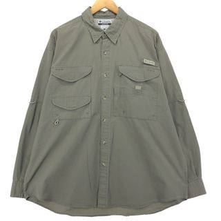 コロンビア(Columbia)の古着 00年代 コロンビア Columbia PFG ボタンダウン 長袖 フィッシングシャツ メンズL /eaa422685(シャツ)