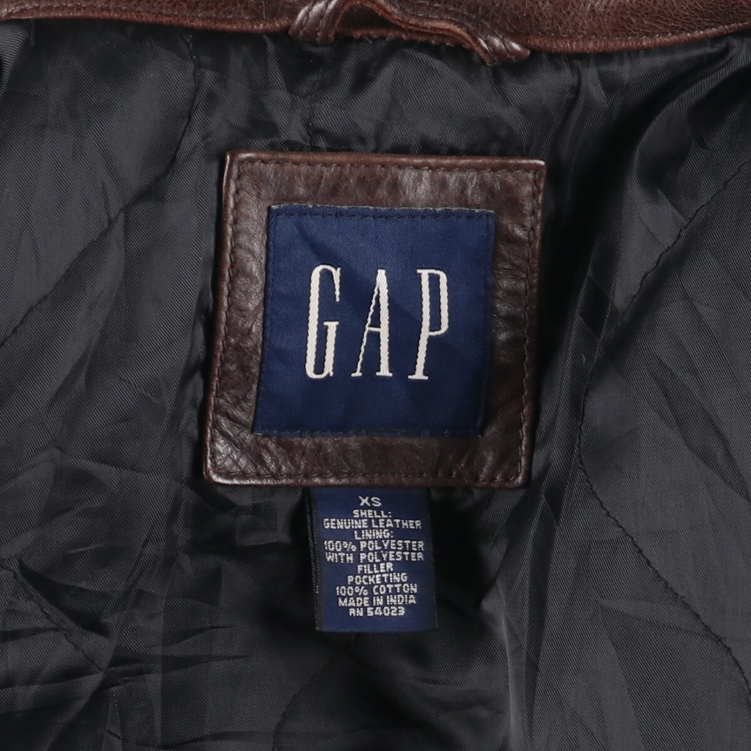 GAP(ギャップ)の古着 90年代 ギャップ GAP オールドギャップ レザーカーコート メンズXS ヴィンテージ /evb004616 メンズのジャケット/アウター(レザージャケット)の商品写真
