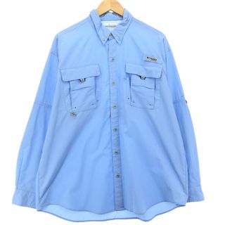 コロンビア(Columbia)の古着 コロンビア Columbia PFG ボタンダウン 長袖 フィッシングシャツ メンズL /eaa422690(シャツ)