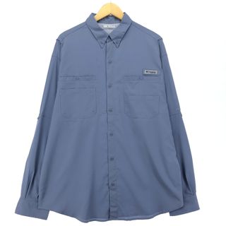 コロンビア(Columbia)の古着 コロンビア Columbia PFG ボタンダウン 長袖 フィッシングシャツ メンズL /eaa422691(シャツ)