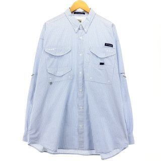 コロンビア(Columbia)の古着 コロンビア Columbia PFG チェック柄 ボタンダウン 長袖 フィッシングシャツ メンズXL /eaa422697(シャツ)