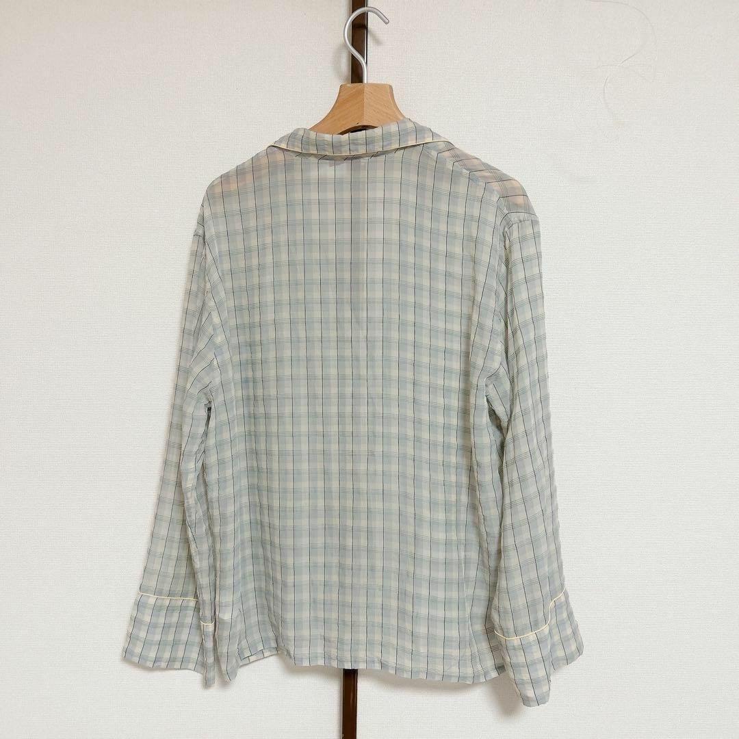 BACCA(バッカ)のBACCA 定価¥39,600 ダブルチェック　パジャマシャツ　透け感あり レディースのトップス(シャツ/ブラウス(長袖/七分))の商品写真