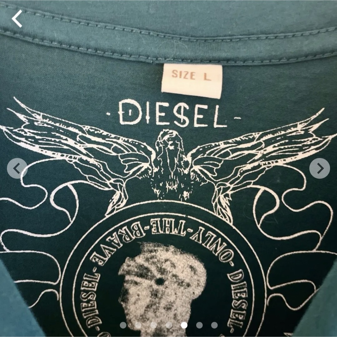 DIESEL(ディーゼル)のDIESEL Tシャツ　グリーン系　Lサイズ　ディーゼル　半袖カットソー メンズのトップス(Tシャツ/カットソー(半袖/袖なし))の商品写真