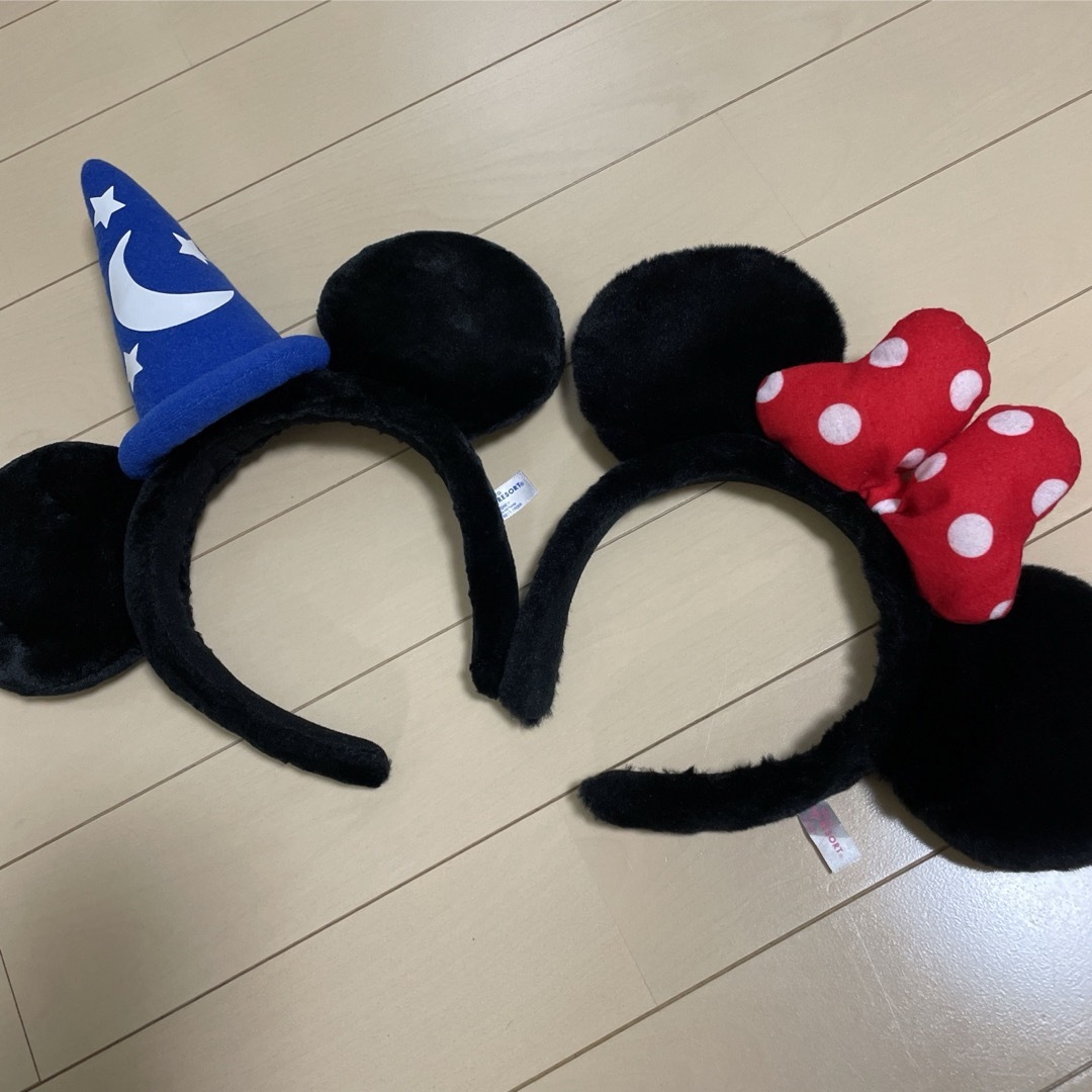 Disney(ディズニー)のディズニー ミッキーとミニーのカチューシャセット エンタメ/ホビーのおもちゃ/ぬいぐるみ(キャラクターグッズ)の商品写真