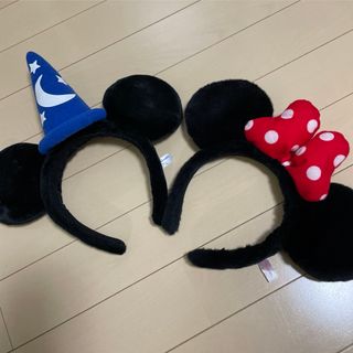 ディズニー(Disney)のディズニー ミッキーとミニーのカチューシャセット(キャラクターグッズ)