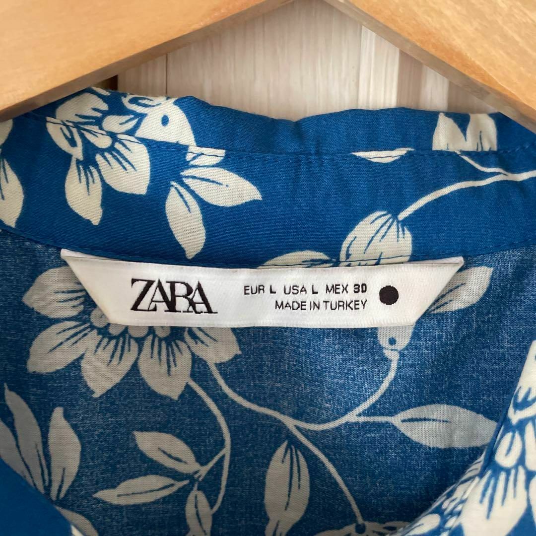 ZARA(ザラ)の51 ZARA ザラ BASIC 花柄 ワンピース シャツ ロング マキシ レディースのワンピース(ロングワンピース/マキシワンピース)の商品写真