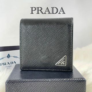 プラダ(PRADA)の【箱・真贋証明カード付】プラダ　トライアングル　コインケース　サフィアーノ437(コインケース/小銭入れ)