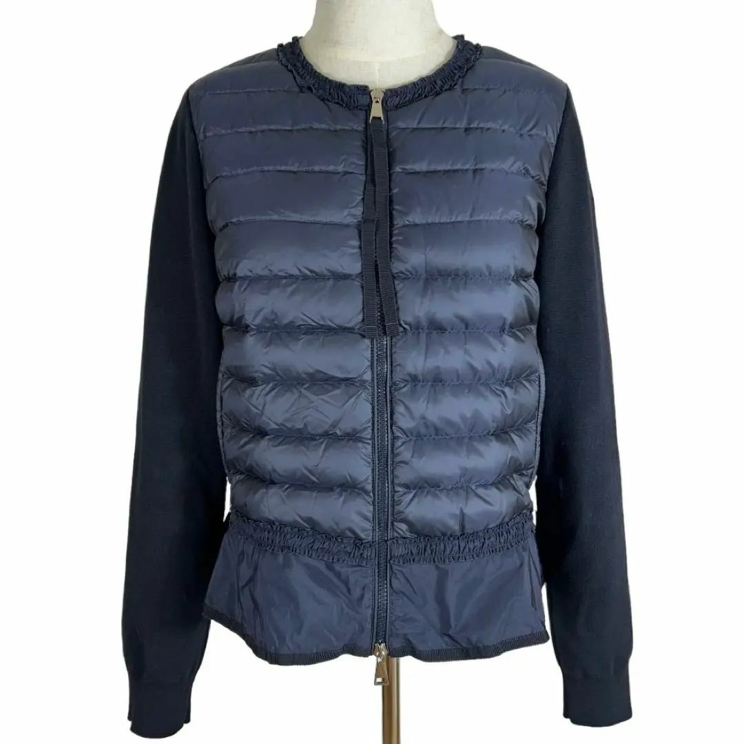 MONCLER - MONCLER モンクレール MAGLIONE 切り替えジャケット ネイビー M