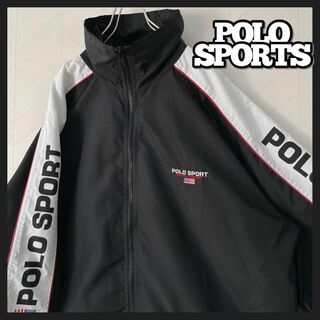POLO RALPH LAUREN - 希少 ポロスポーツ ナイロン トラックジャケット 袖ロゴ 切替え ツートン 刺繍
