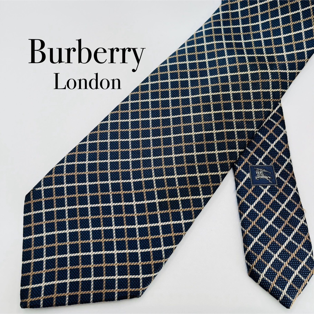 BURBERRY(バーバリー)のBURBERRYLONDON バーバリーロンドン ネクタイ ネイビー ブルー 青 メンズのファッション小物(ネクタイ)の商品写真