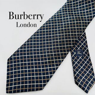 バーバリー(BURBERRY)のBURBERRYLONDON バーバリーロンドン ネクタイ ネイビー ブルー 青(ネクタイ)