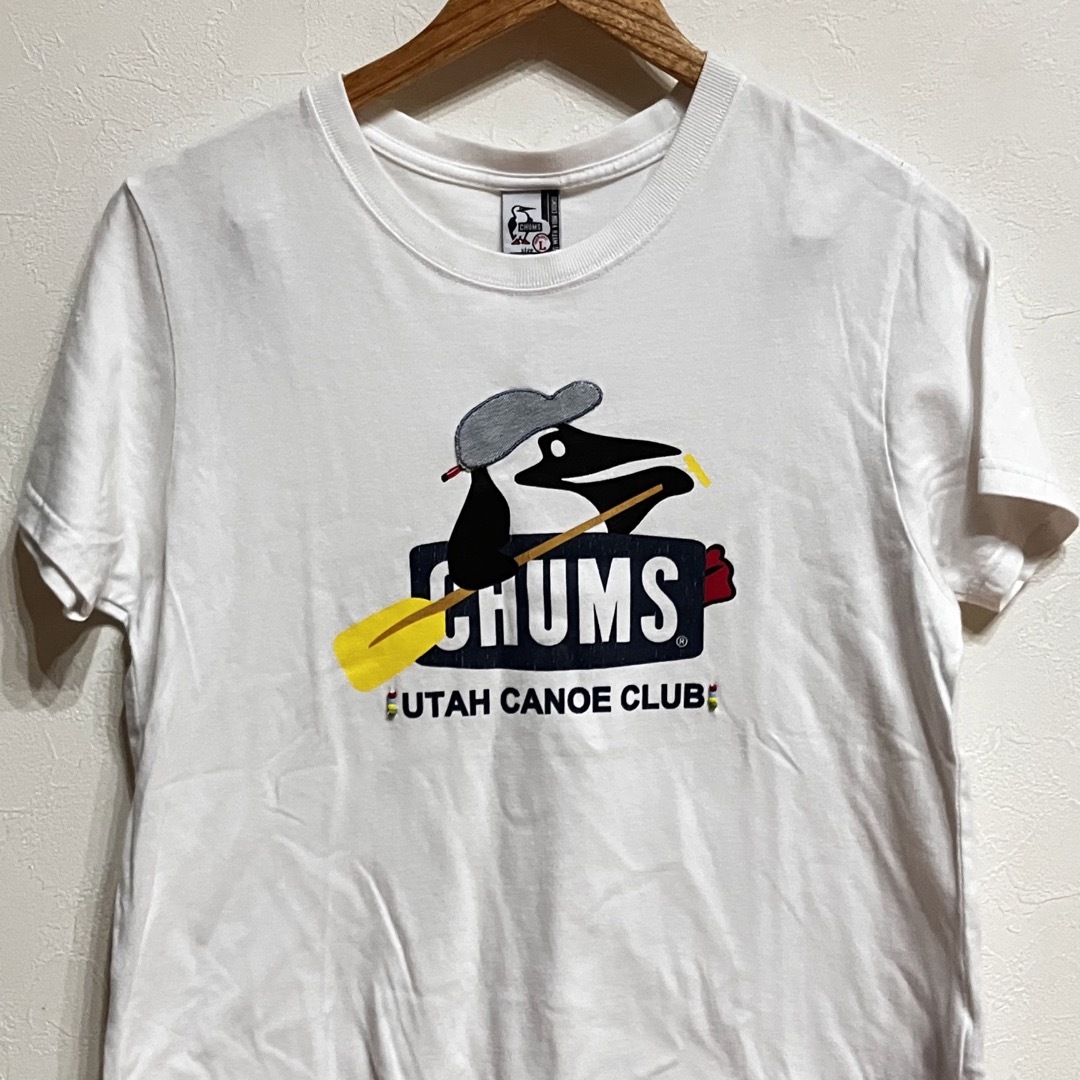 CHUMS(チャムス)の【複数割】チャムス　CHUMS 半袖Tシャツ　白　レディース　Lサイズ レディースのトップス(Tシャツ(半袖/袖なし))の商品写真