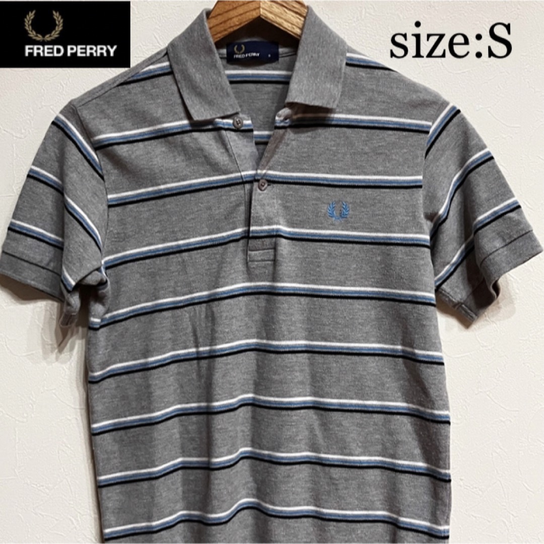 FRED PERRY(フレッドペリー)の【複数割】フレッドペリー　Fred Perry 半袖ポロシャツ　グレー　Sサイズ メンズのトップス(ポロシャツ)の商品写真