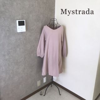 Mystrada☆バックレースアップフレアニットワンピース♪新品タグ付き